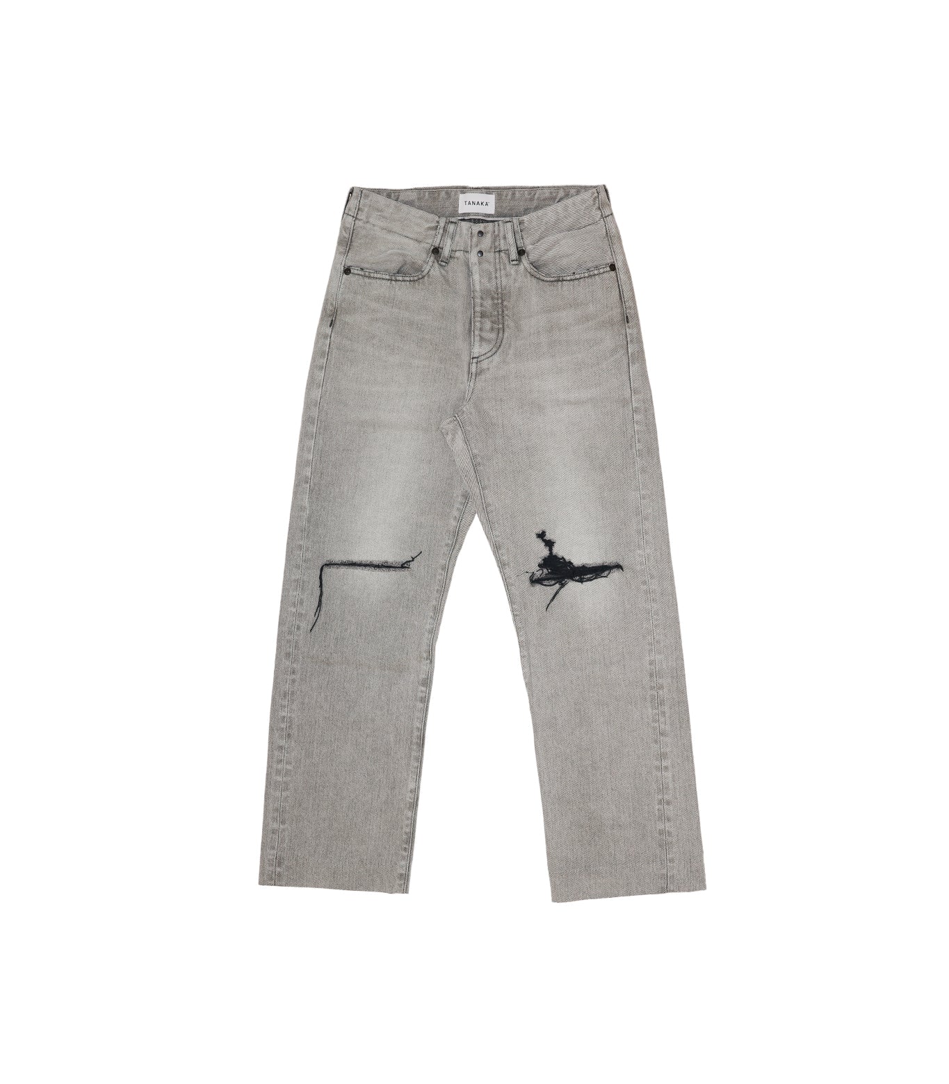 STRAIGHT JEAN TROUSERS - LIGHT GRAY