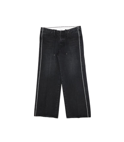SELVEDGE JEAN TROUSERS - BLACK - TANAKA