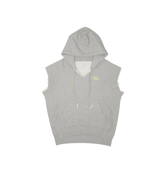SLEEVELESS HOODIE - HEATHER GRAY - TANAKA