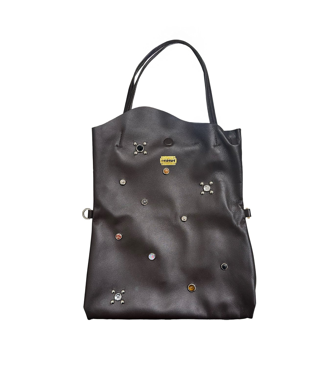 THE BAG M(STUDS) - BROWN