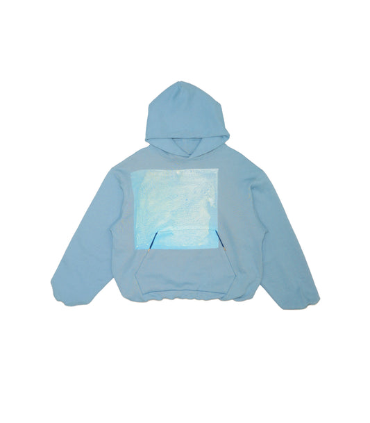 THE SWEAT HOODIE - LIGHT BLUE (FLOWER) - TANAKA