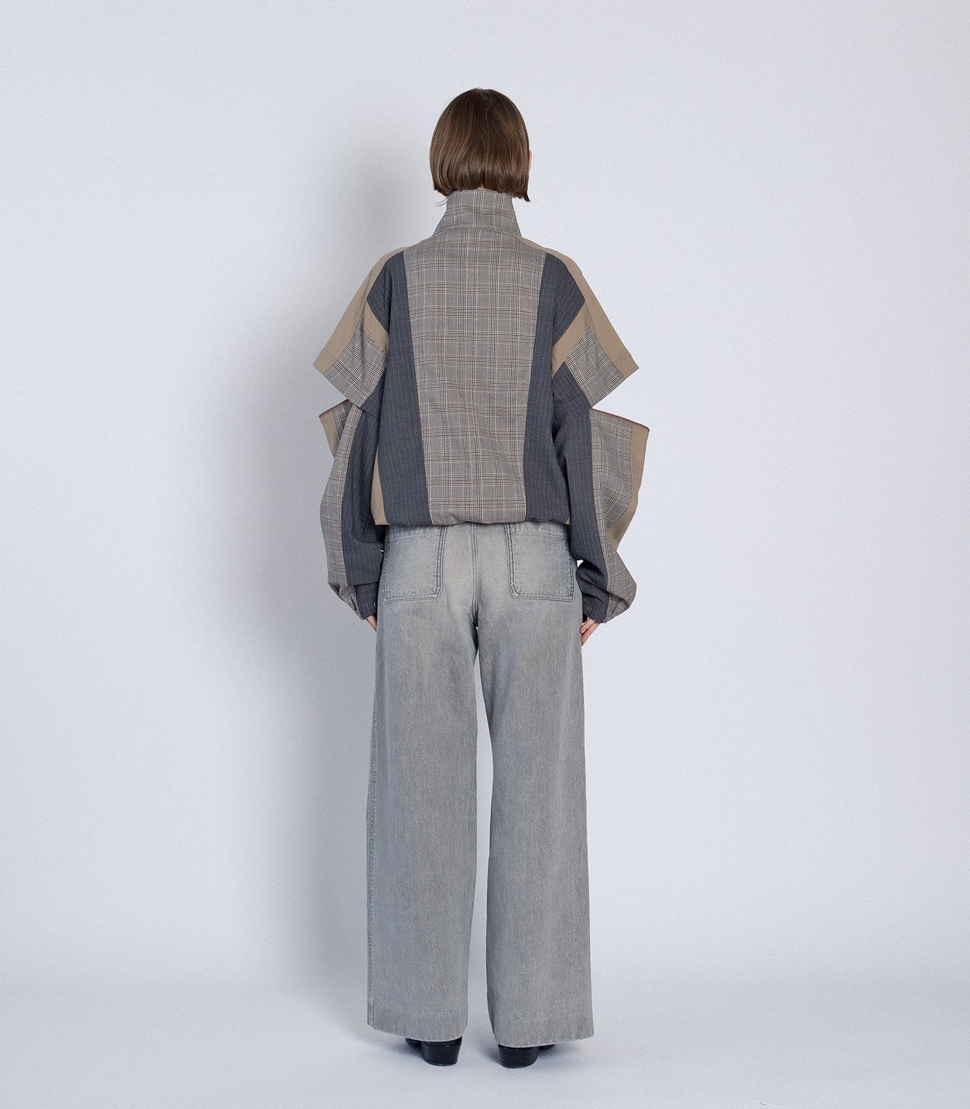 TRACK JACKET -  GLEN CHECK