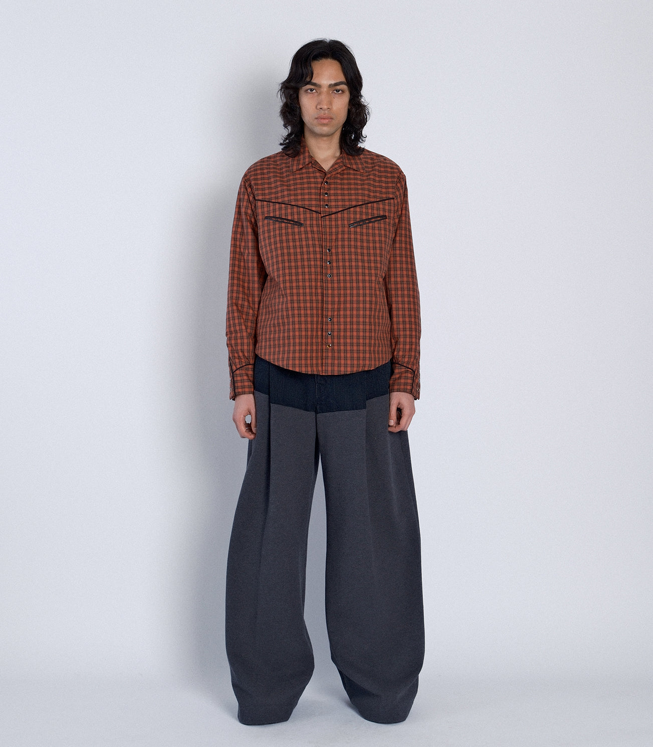 PADDED WESTERN SHIRT - RED CHECK – TANAKA