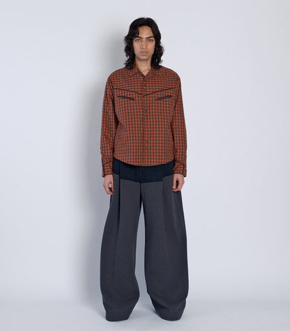 PADDED WESTERN SHIRT -  RED CHECK - TANAKA