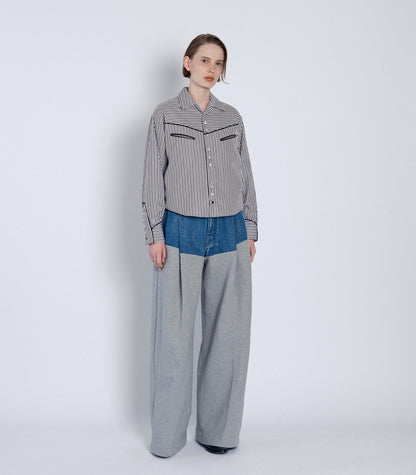 PADDED WESTERN SHIRT -  STRIPE - TANAKA