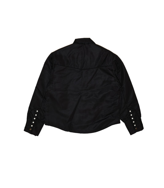 PADDED WESTERN SHIRT -  BLACK
