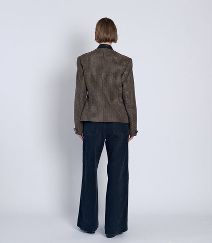 ZEN JACKET -  BROWN CHECK - TANAKA