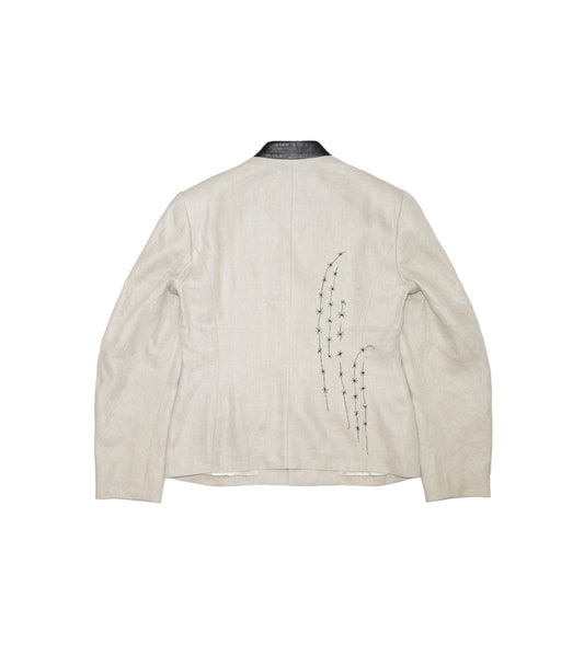 ZEN JACKET - LINEN(EMBROIDERY) - TANAKA