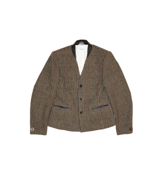 ZEN JACKET -  BROWN CHECK