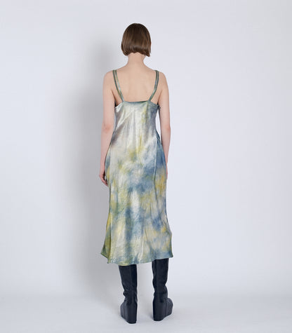 CAMI DRESS -  GREEN BLUE - TANAKA