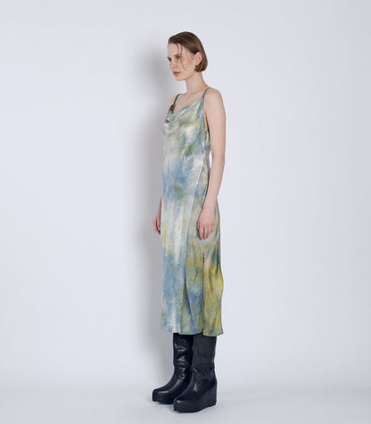 CAMI DRESS -  GREEN BLUE - TANAKA