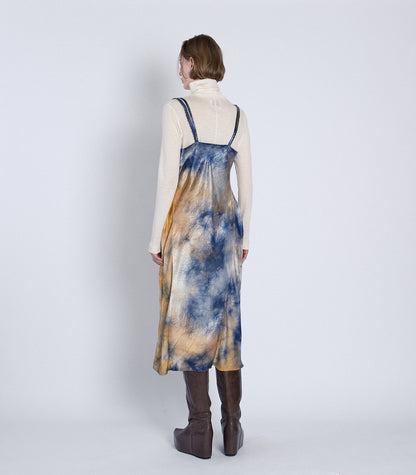 CAMI DRESS -  PURPLE ORANGE - TANAKA