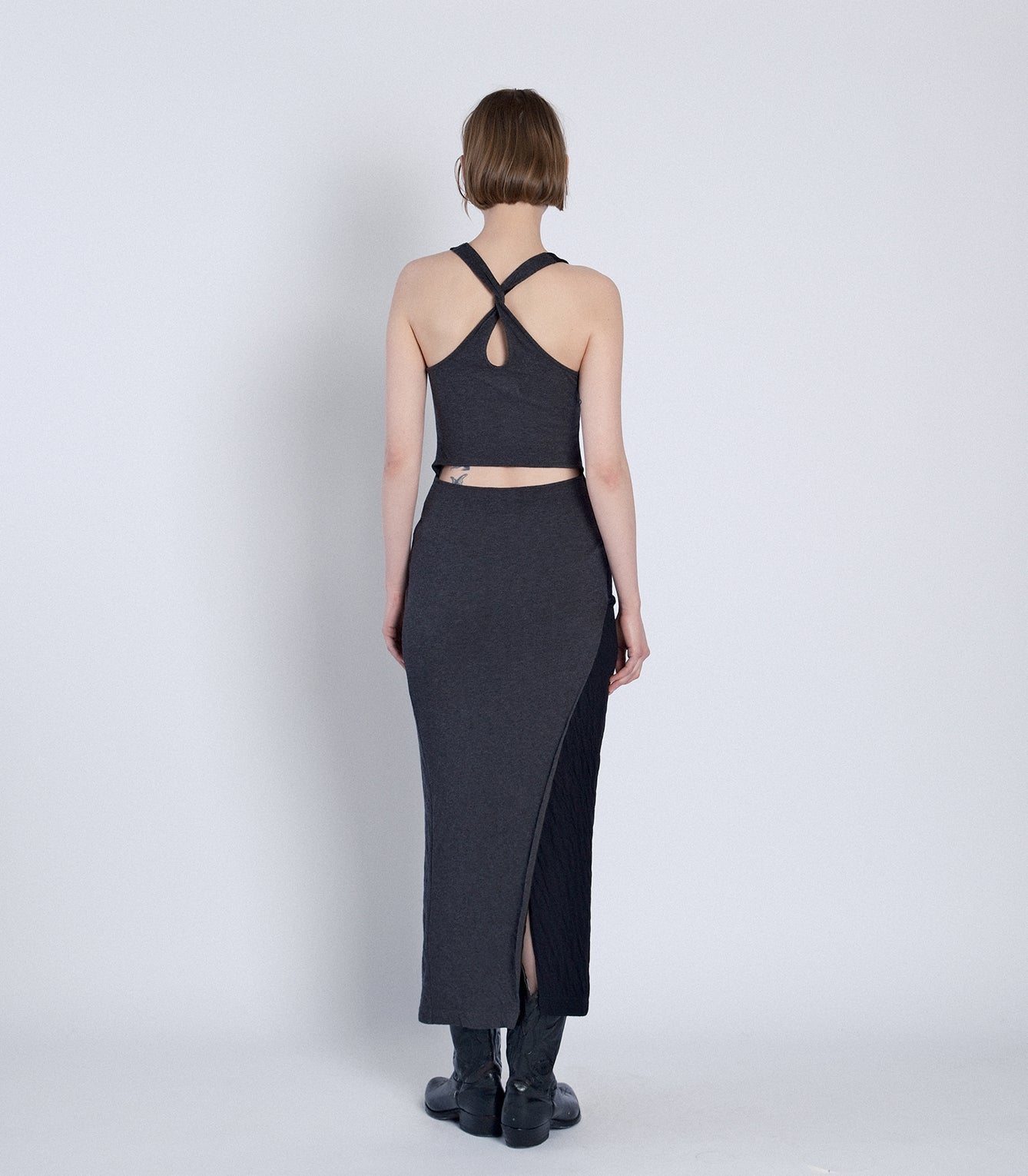 JERSEY DRESS -  BLACK