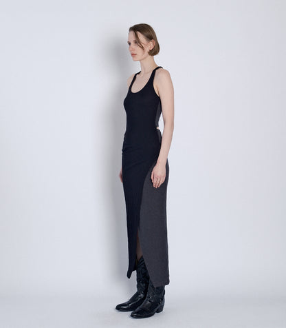 JERSEY DRESS -  BLACK - TANAKA