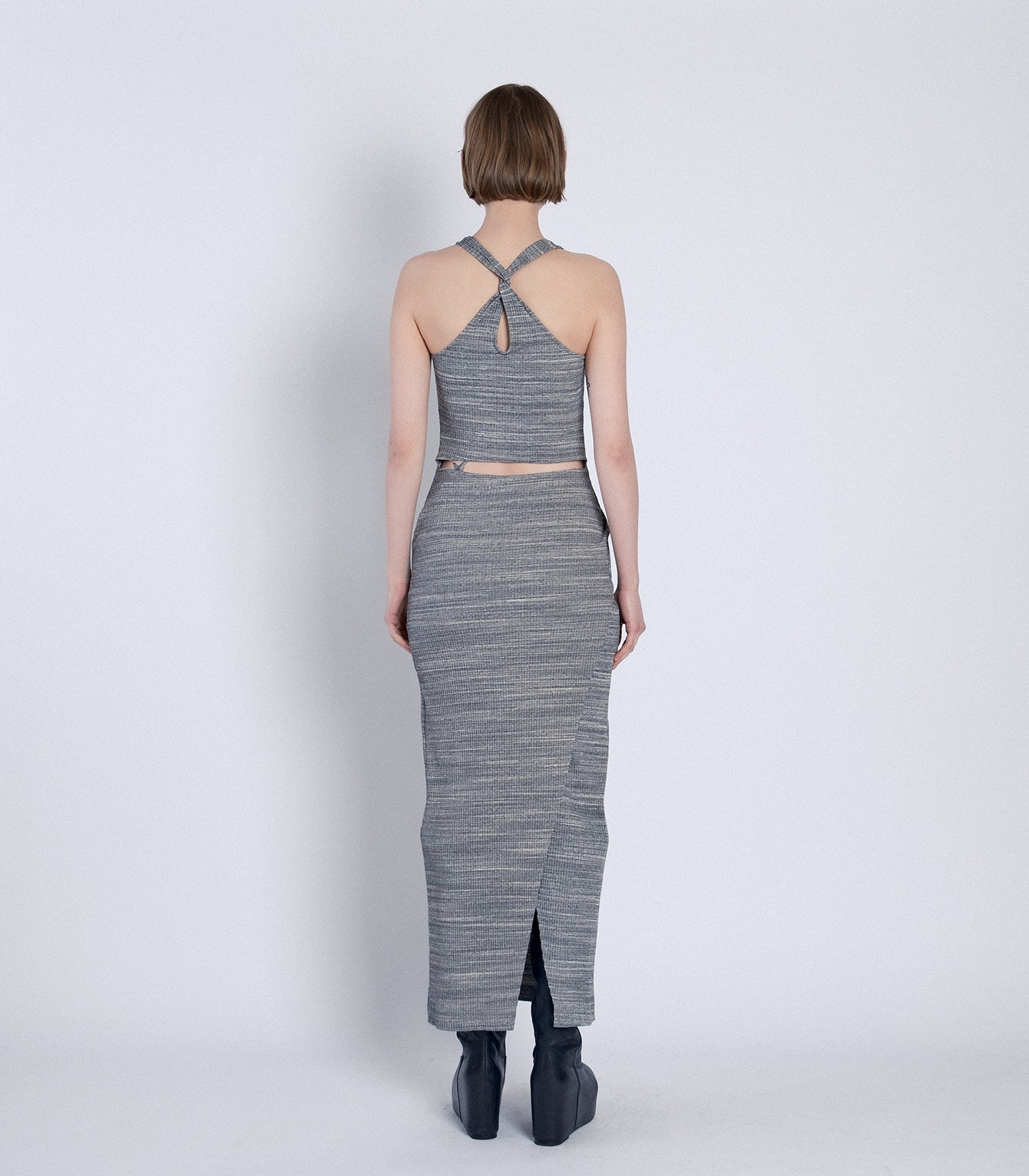 JERSEY DRESS -  MARBLE GRAY