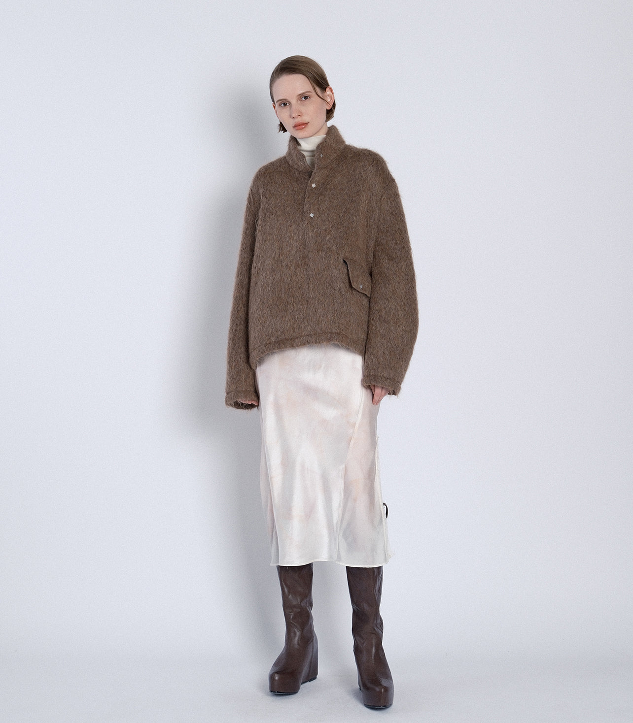 PULLOVER SHAGGY TOP - BROWN – TANAKA