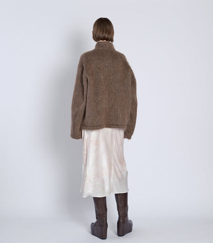 PULLOVER SHAGGY TOP - BROWN - TANAKA