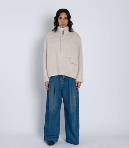 PULLOVER SHAGGY TOP - WHITE - TANAKA