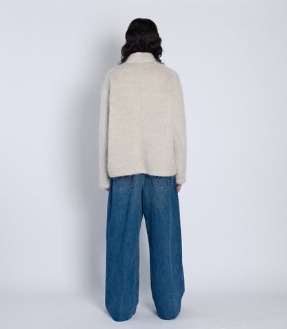 PULLOVER SHAGGY TOP - WHITE - TANAKA