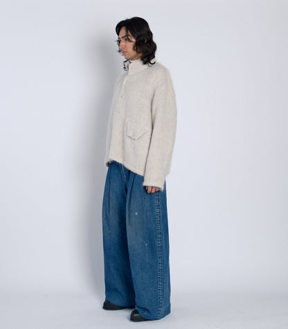 PULLOVER SHAGGY TOP - WHITE - TANAKA