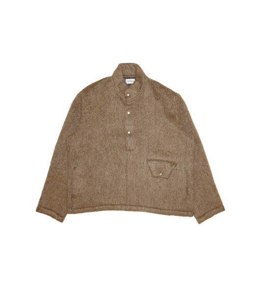 PULLOVER SHAGGY TOP - BROWN