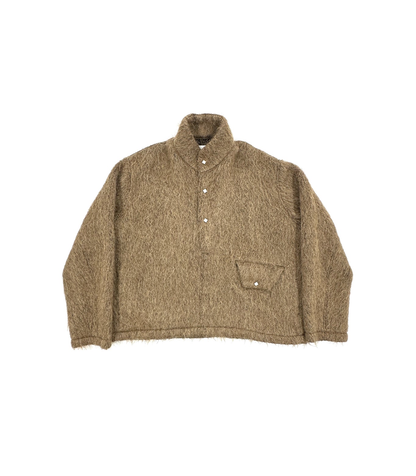 PULLOVER SHAGGY TOP - BROWN