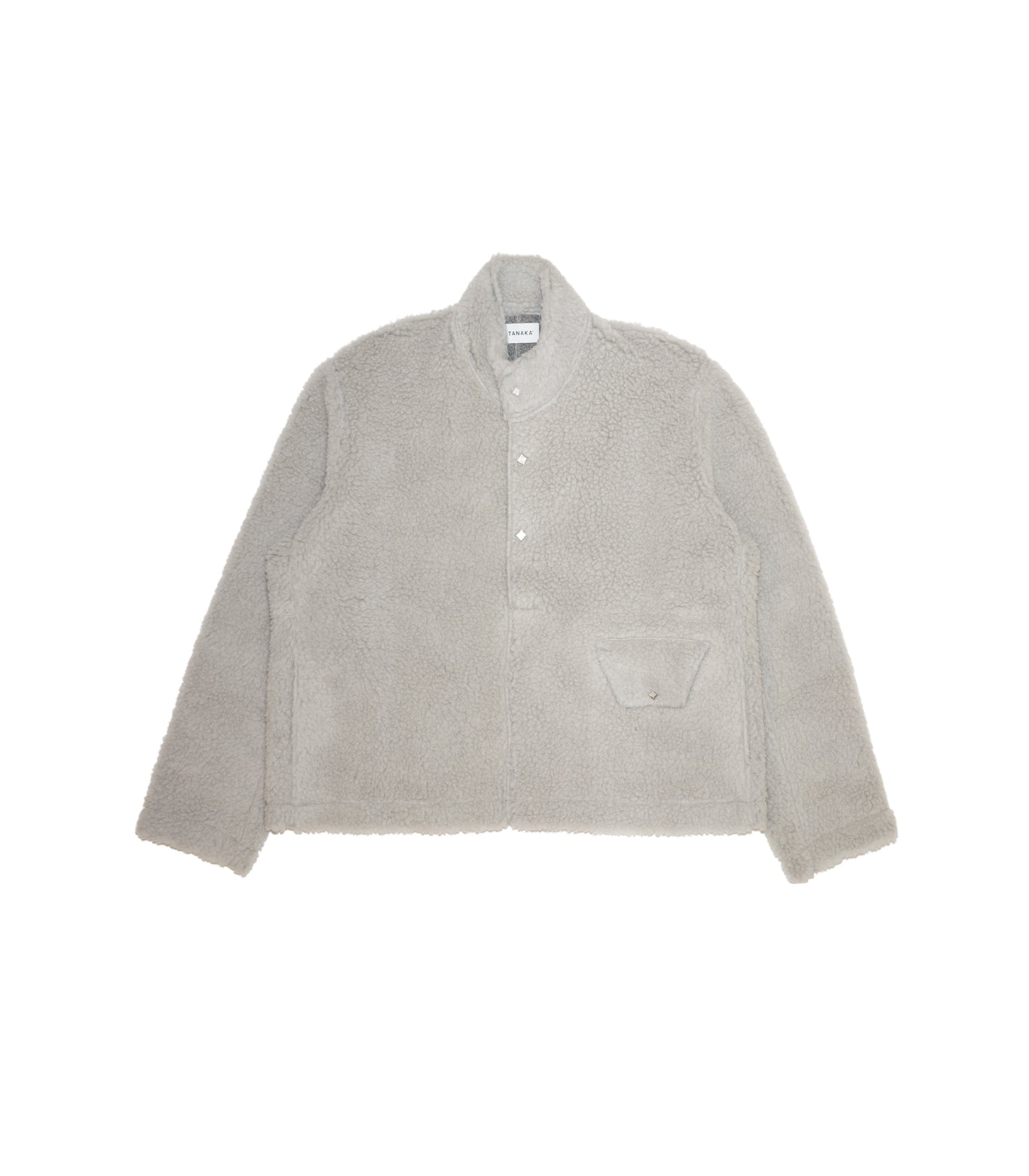 PULLOVER SHAGGY TOP - LIGHT GRAY