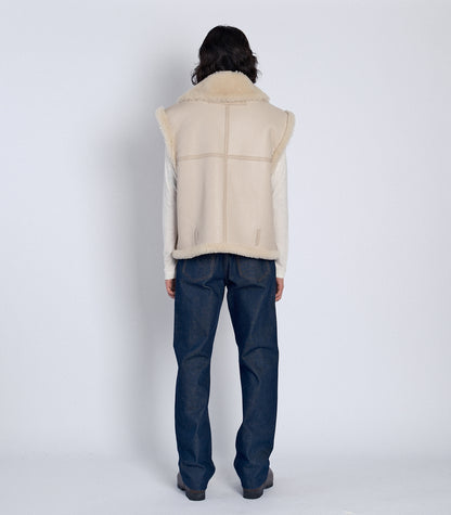SHEARLING VEST - NATURAL - TANAKA