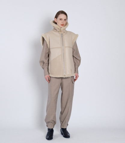 SHEARLING VEST - NATURAL - TANAKA