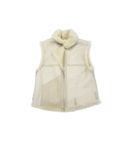 SHEARLING VEST - NATURAL
