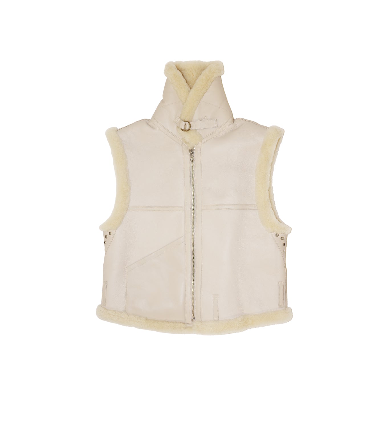 SHEARLING VEST - NATURAL