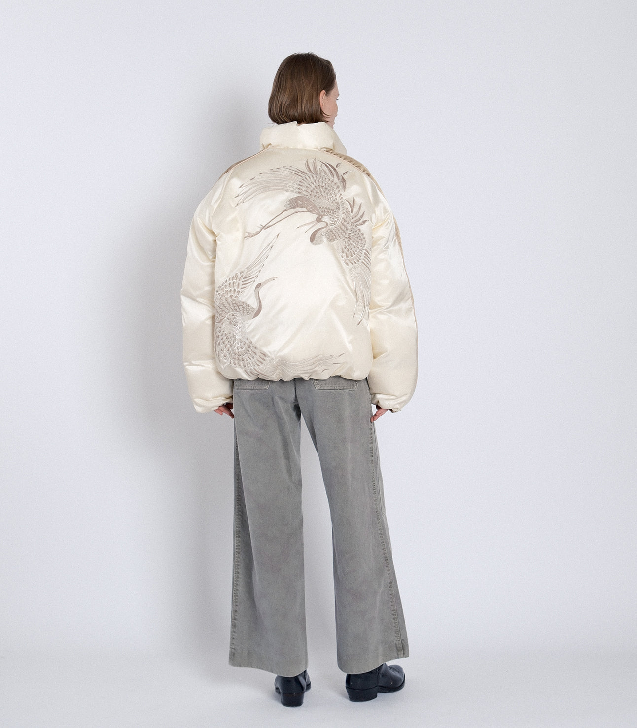 DOWN SUKA-JACKET - NATURAL(EMBROIDERY)