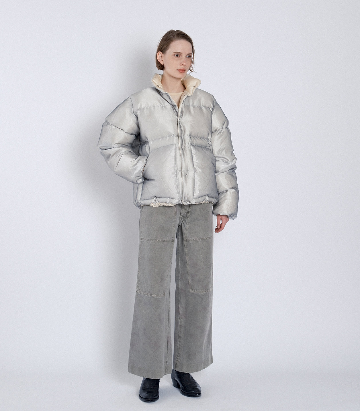 DOWN SUKA-JACKET - NATURAL(EMBROIDERY)