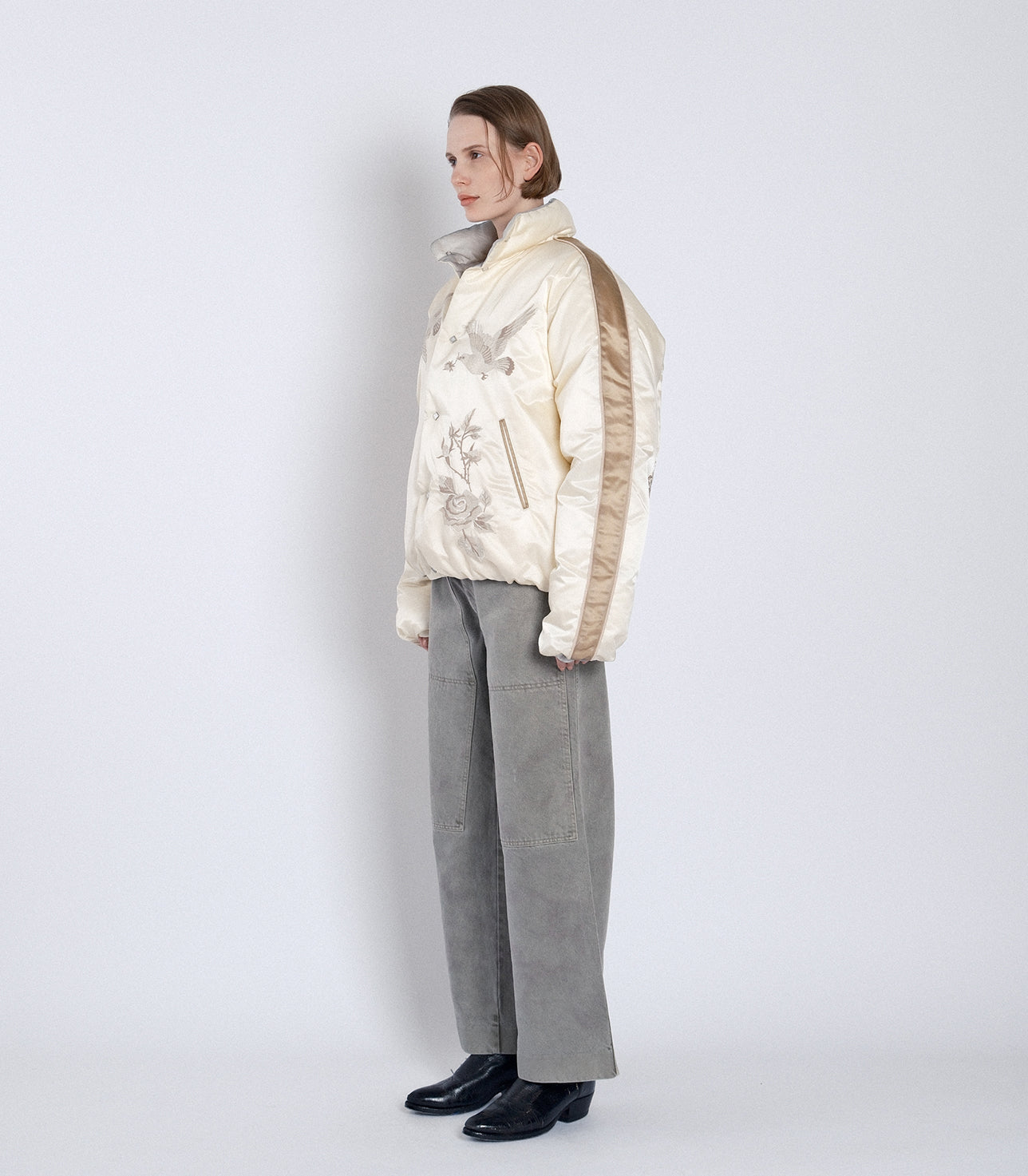 DOWN SUKA-JACKET - NATURAL(EMBROIDERY)