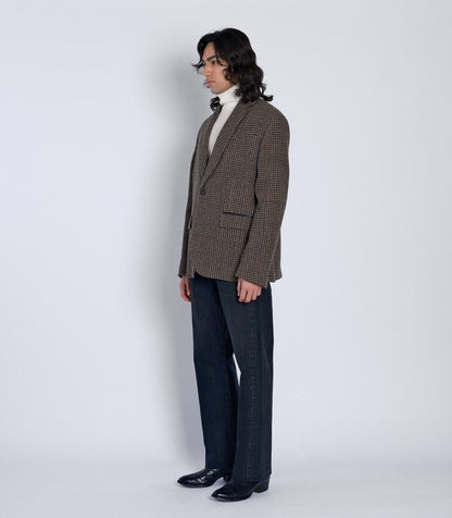 SCULPTURE JACKET - BROWN CHECK - TANAKA