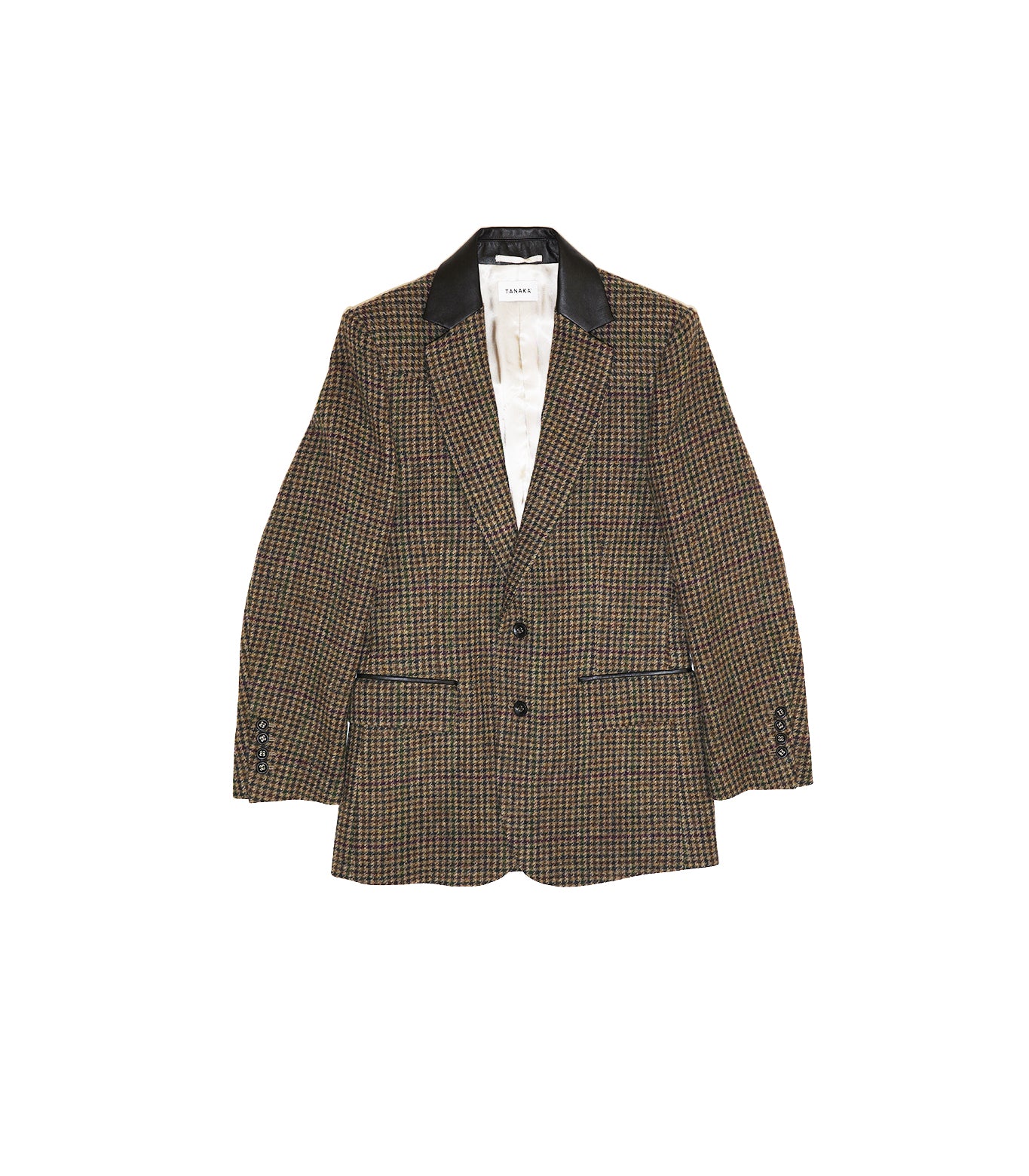 SCULPTURE JACKET - BROWN CHECK