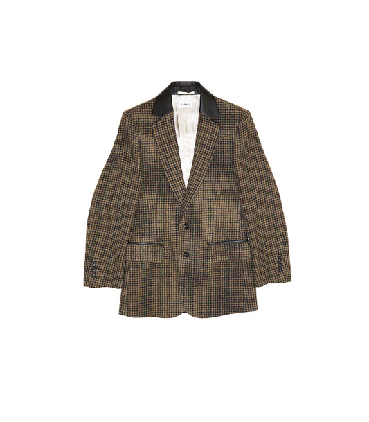 SCULPTURE JACKET - BROWN CHECK
