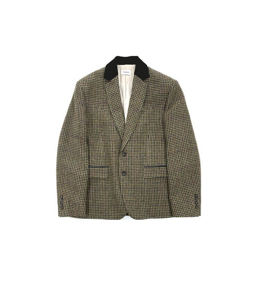 SCULPTURE JACKET - BROWN CHECK