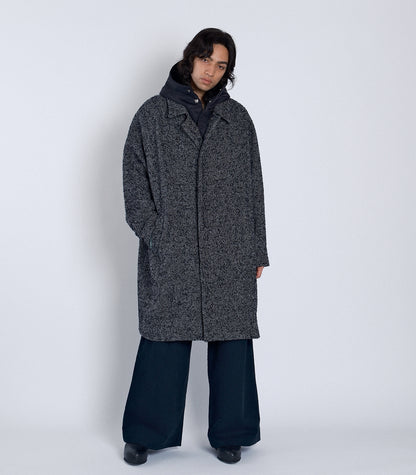 HOODED COAT - HERRINGBONE - TANAKA