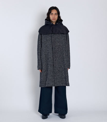 HOODED COAT - HERRINGBONE - TANAKA