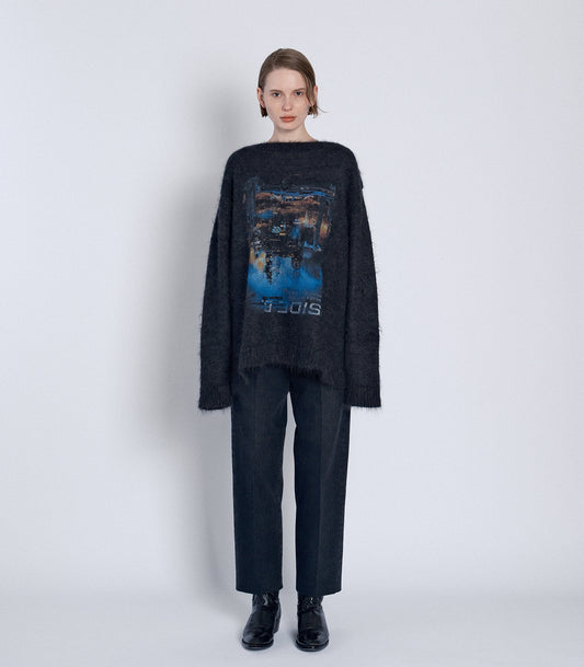 SHAGGY SWEATER - CHARCOAL