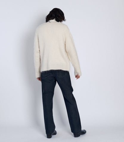 SHAGGY SWEATER - WHITE - TANAKA