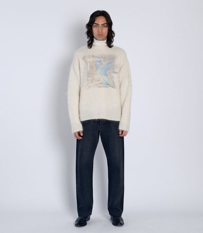 SHAGGY SWEATER - WHITE - TANAKA