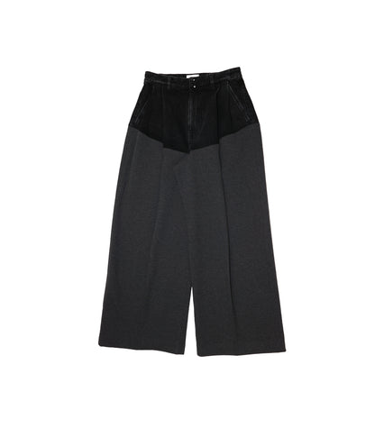 COMBI WIDE TROUSERS - CHARCOAL - TANAKA