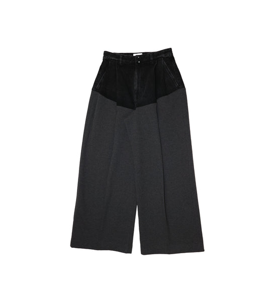 COMBI WIDE TROUSERS - CHARCOAL