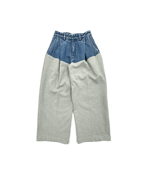 COMBI WIDE TROUSERS - HEATHER GRAY