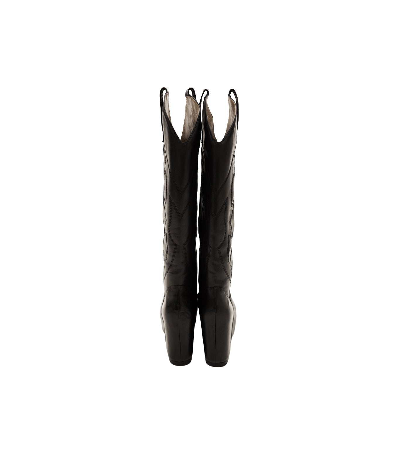 WESTERN LONG BOOTS - BLACK