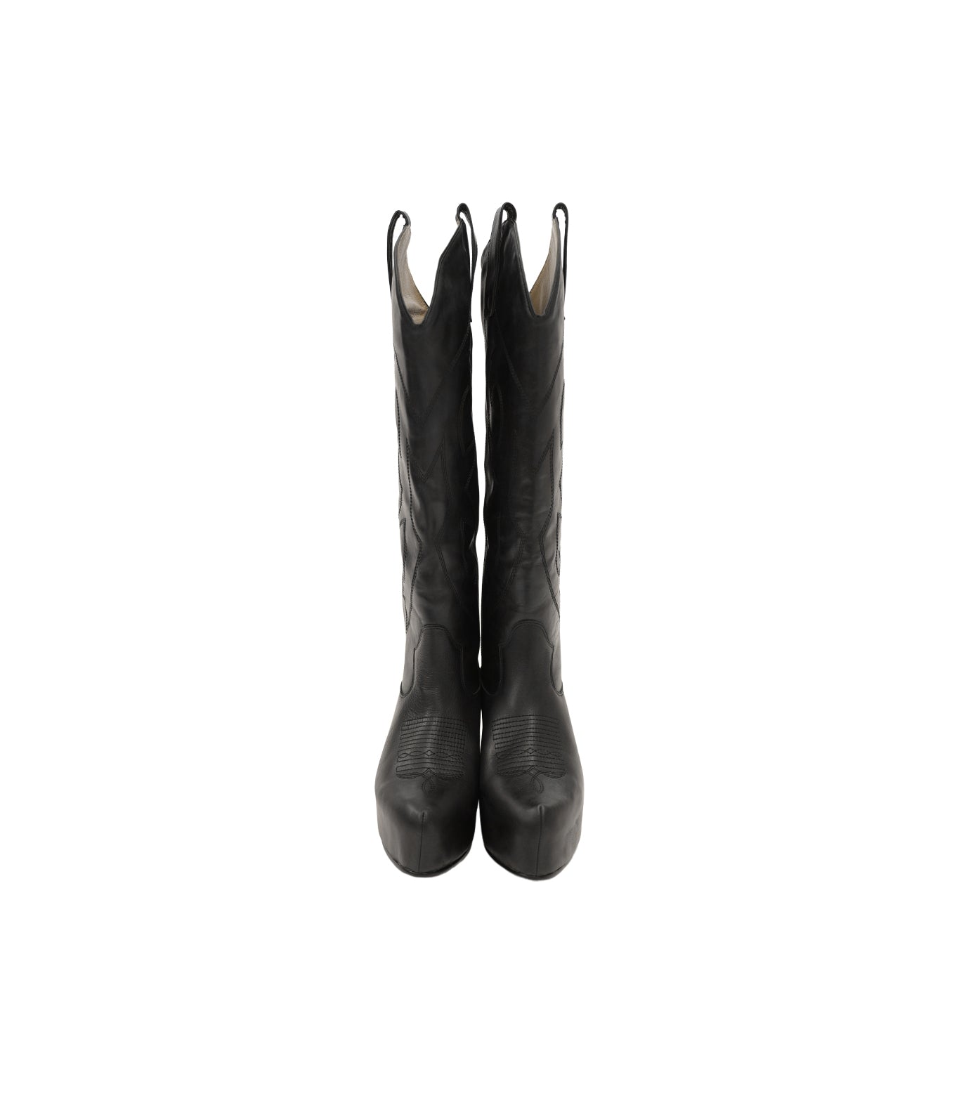WESTERN LONG BOOTS - BLACK