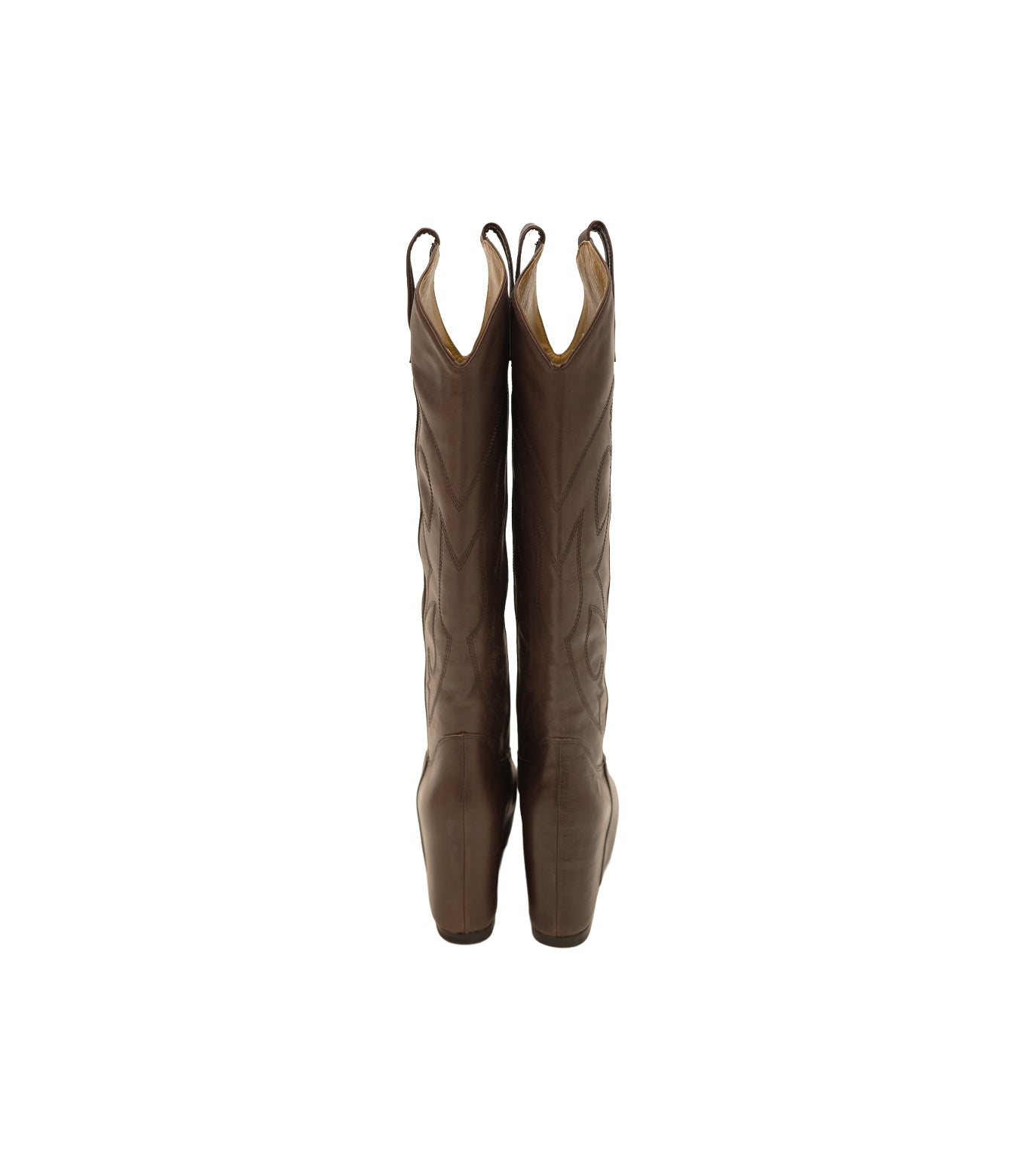 WESTERN LONG BOOTS - BROWN