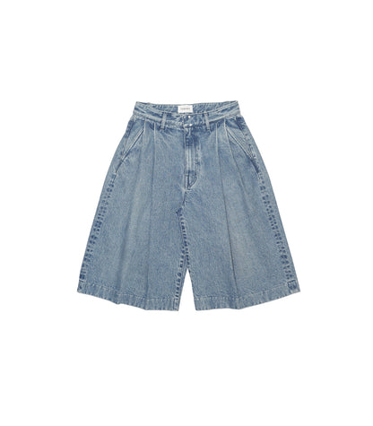 HAKAMA JEAN SHORTS - MID BLUE - TANAKA